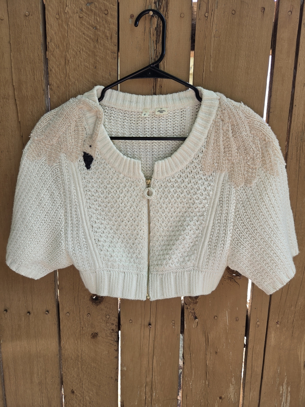 Moth By Anthropologie Swan Crop Sweater Size S